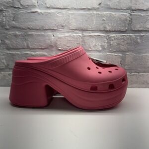Crocs Siren Clog High Heel Sandal Hyper Pink 208547-6VZ7 Men's 10 / W 12